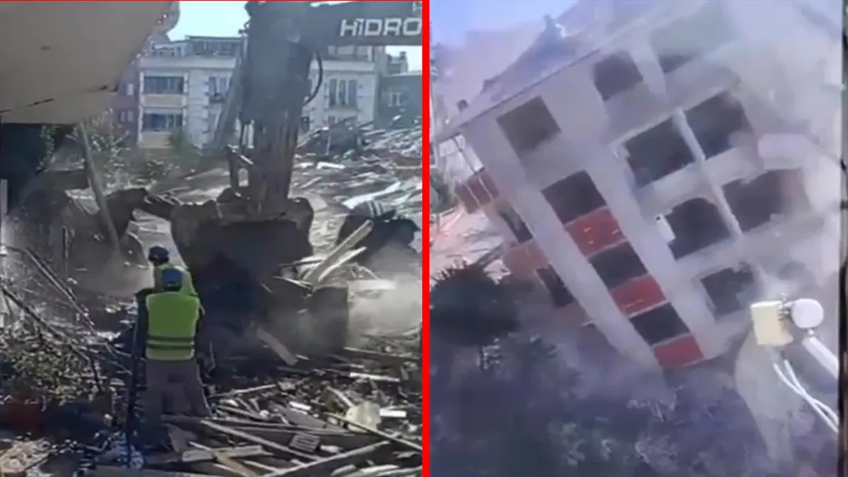 Küçükçekmece'de Yıkım Sırasında 7 Katlı Bina Çöktü